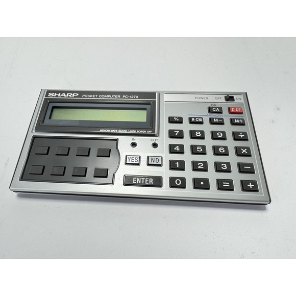 Sharp PC-1270 Pocket Computer with Box, Instructions & RAM Card 16 - Picture 2 of 11
